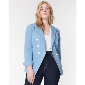 Veronica Beard Miller Dickey Jacket Denim Size 2